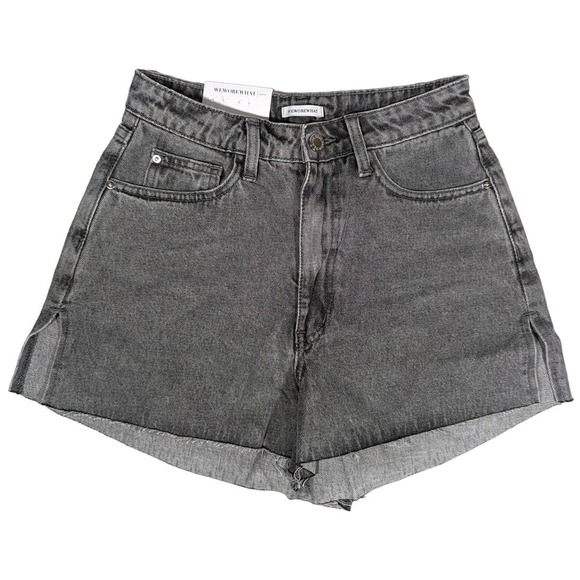 WeWoreWhat The Boyfriend Short Washed Grey 24 NWT - Picture 1 of 8